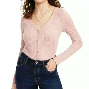 Almost Famous Juniors' Cozy Rib-Knit Top - Color: Blush - Size: XL